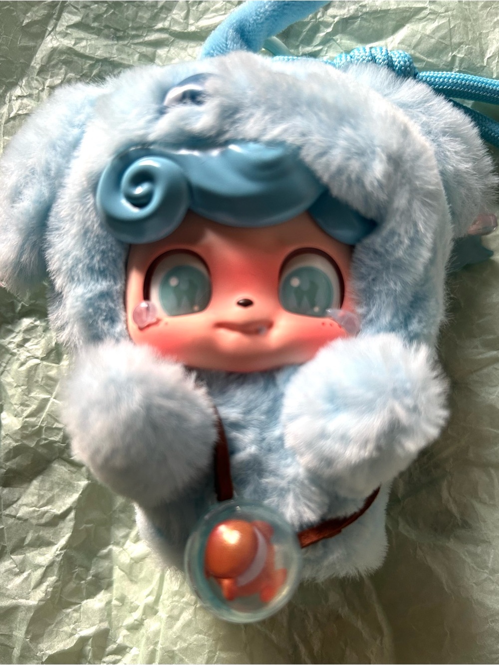 Cute Blue Plushie Keychain